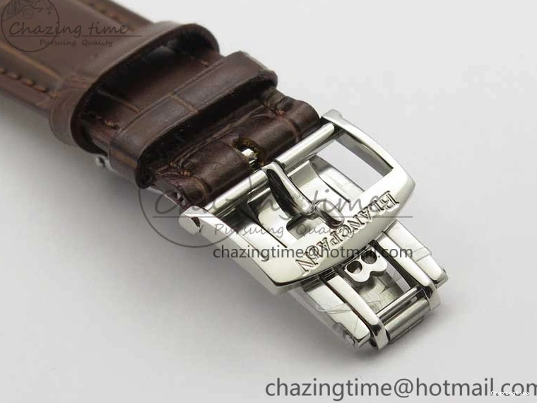 0321 Villeret 6654 SS Complicated Function OMF 1:1 Best Edition White Dial on Brown Leather Strap A6654 V Popular 7904
